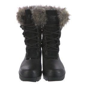 SOREL Suede Faux Fur Trim Lace-Up Boots Size: US 7